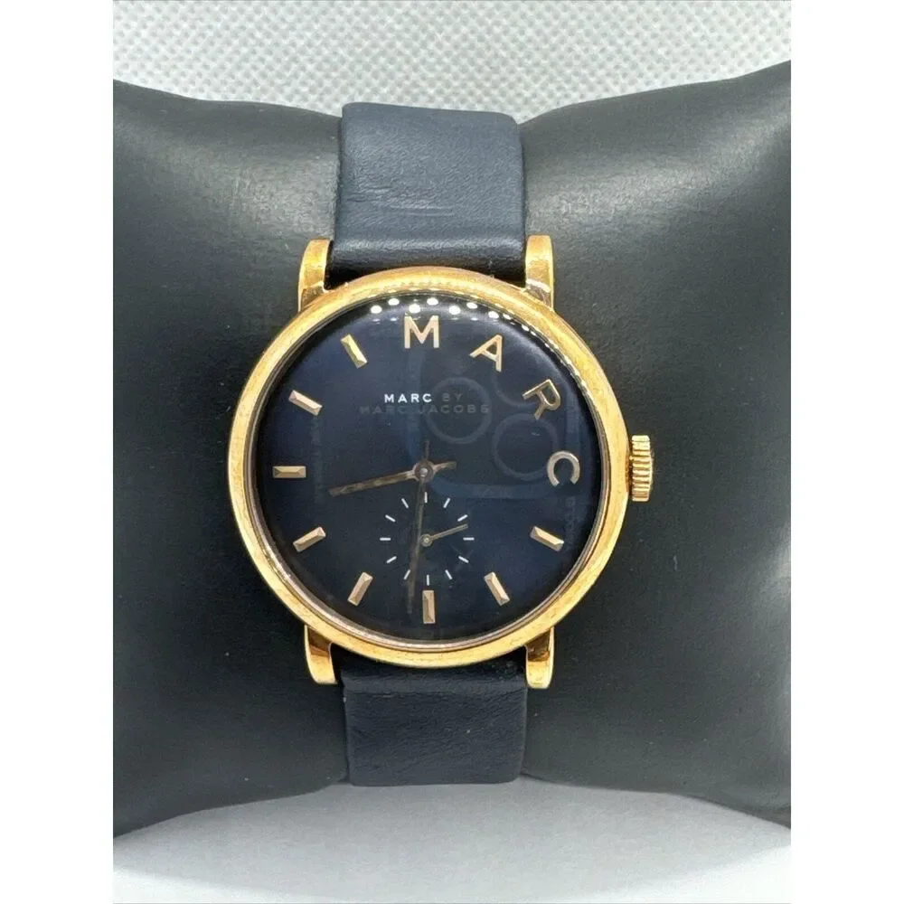 Marc by Marc Jacobs Baker MBM1329 Women's Blue Leather Analog Dial Watch JNA678